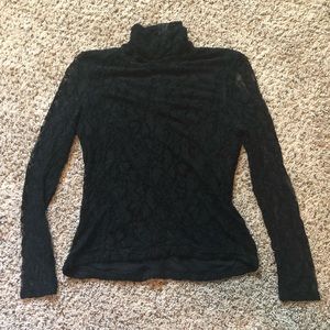 Long sleeve black lace